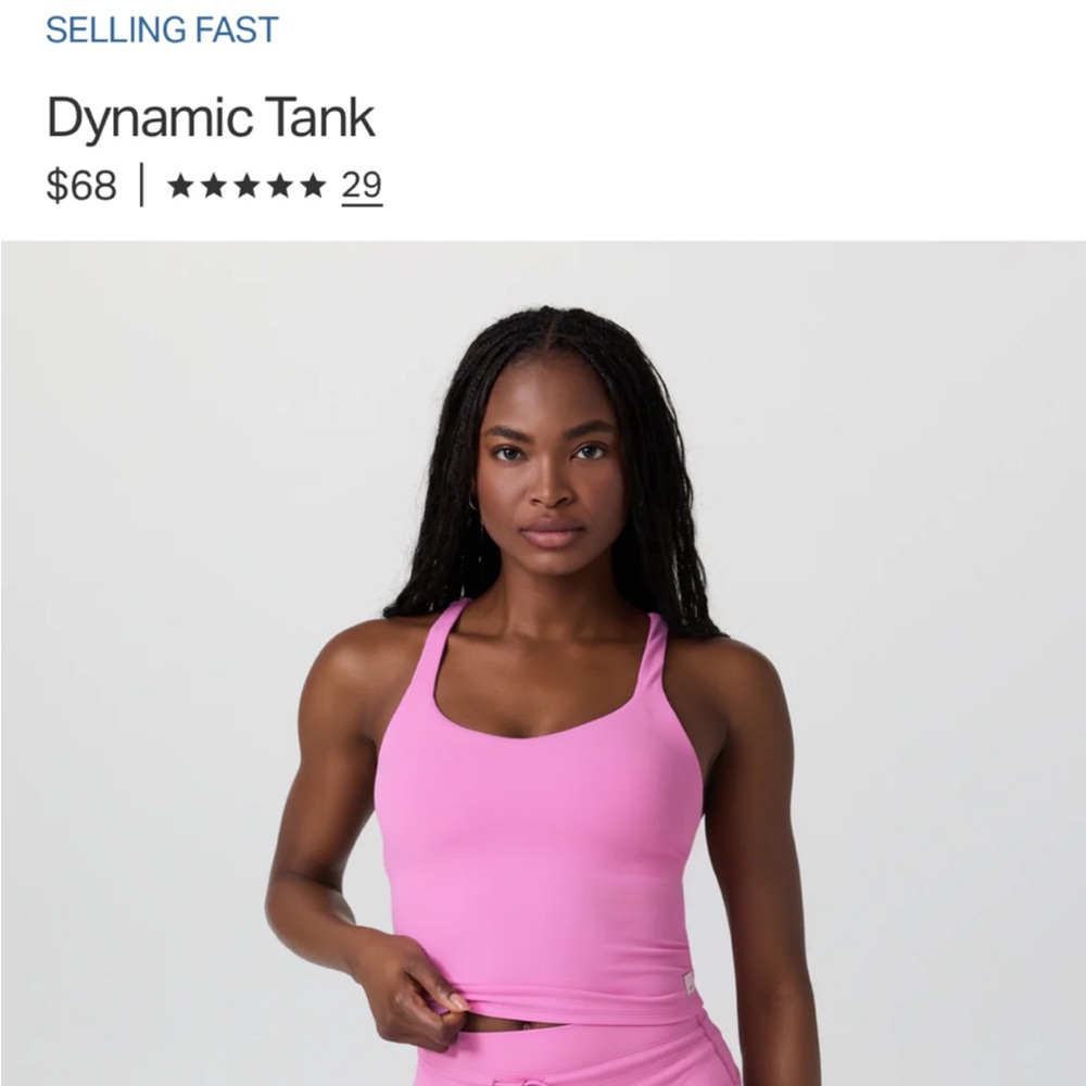 Vuori Dynamic Tank Top - Pink